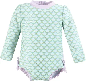 Hudson Baby Unisex Baby Rashguard Baby and Toddler Swimsuit, Mermaid