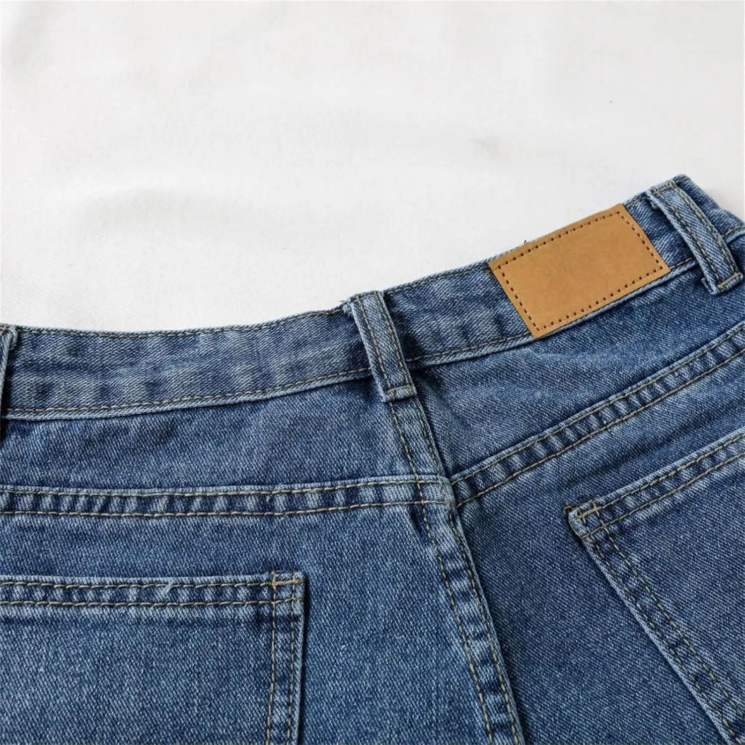 Jean Shorts Womens Fashion Cut Off Tassel Rivet Ripped High Waisted Short Jeans Punk Sexy Denim Jorts with Pockets