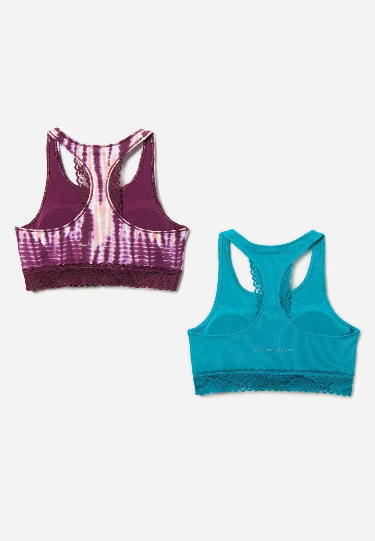 Lace-Trim Lounge Bra 2 Pack