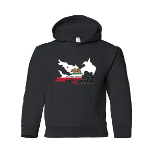 Lake Arrowhead Lake Flag - Youth Hoodie