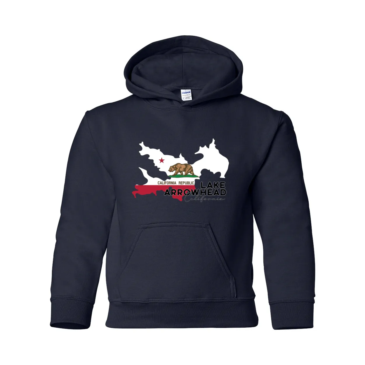 Lake Arrowhead Lake Flag - Youth Hoodie