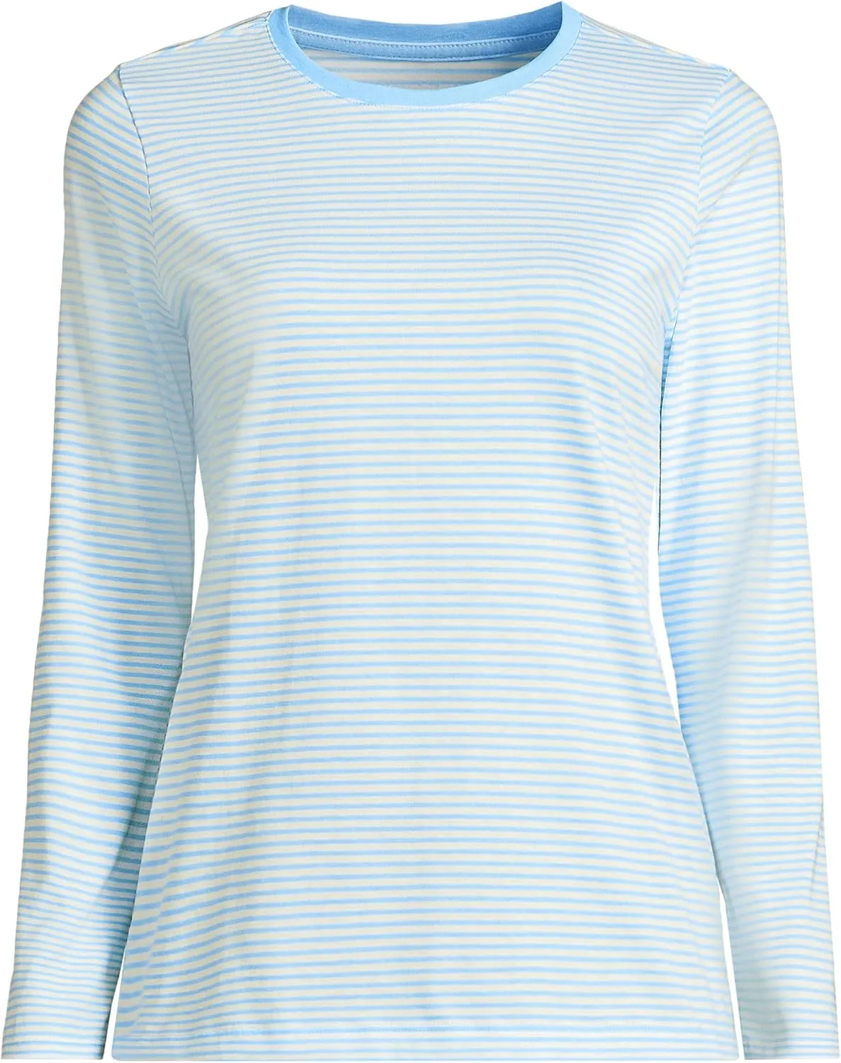 Lands' End Women's Relaxed American-Grown Supima Cotton Long Sleeve Crew Neck T-Shirt