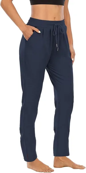Lastesso Women's Tapered Sweatpants Elastic Waistband High Waist Joggers Pants Gym Athletic Fit Trousers with Pockets