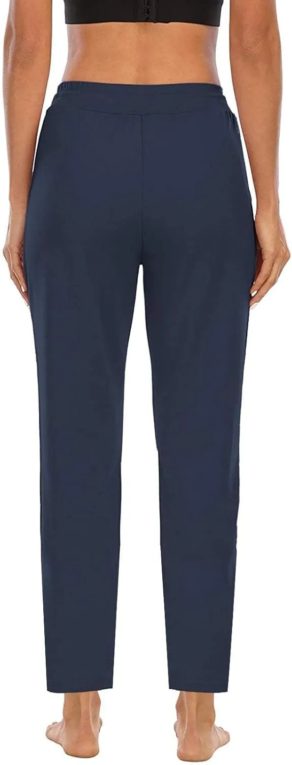Lastesso Women's Tapered Sweatpants Elastic Waistband High Waist Joggers Pants Gym Athletic Fit Trousers with Pockets