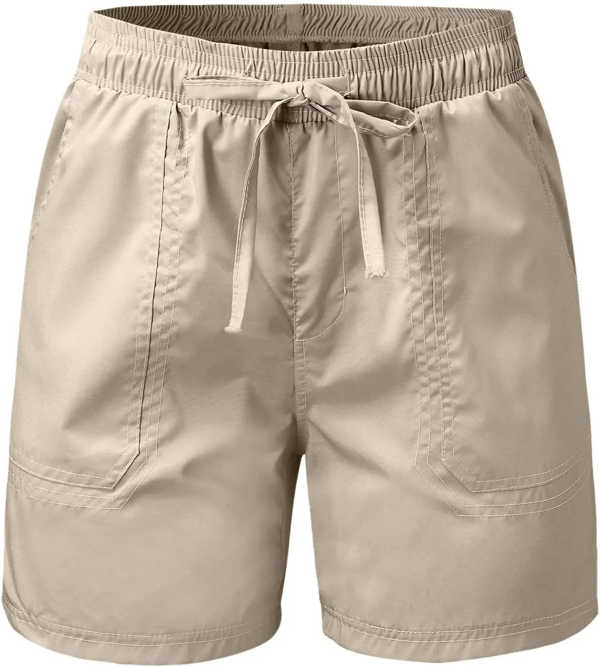 LCMTWX Khaki Women's Athletic Hiking Quick Shorts
