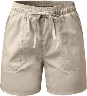 LCMTWX Khaki Women's Athletic Hiking Quick Shorts
