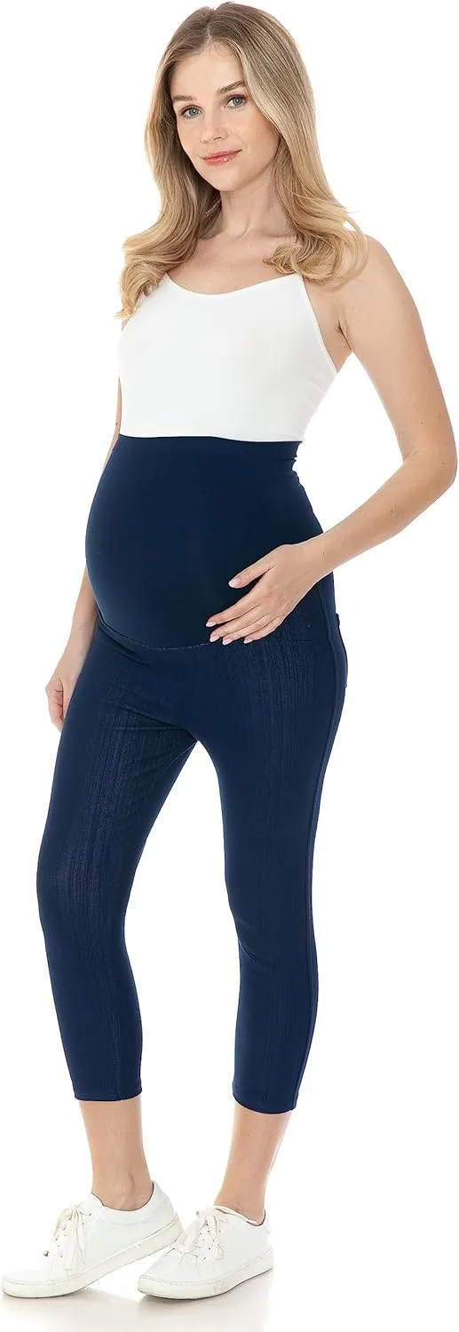 Leggings Depot Women's Maternity Jeans with Pockets Comfy Stretch Pregnancy Pants Denim Jeggings