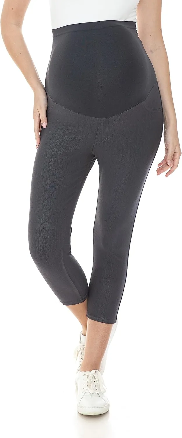 Leggings Depot Women's Maternity Jeans with Pockets Comfy Stretch Pregnancy Pants Denim Jeggings