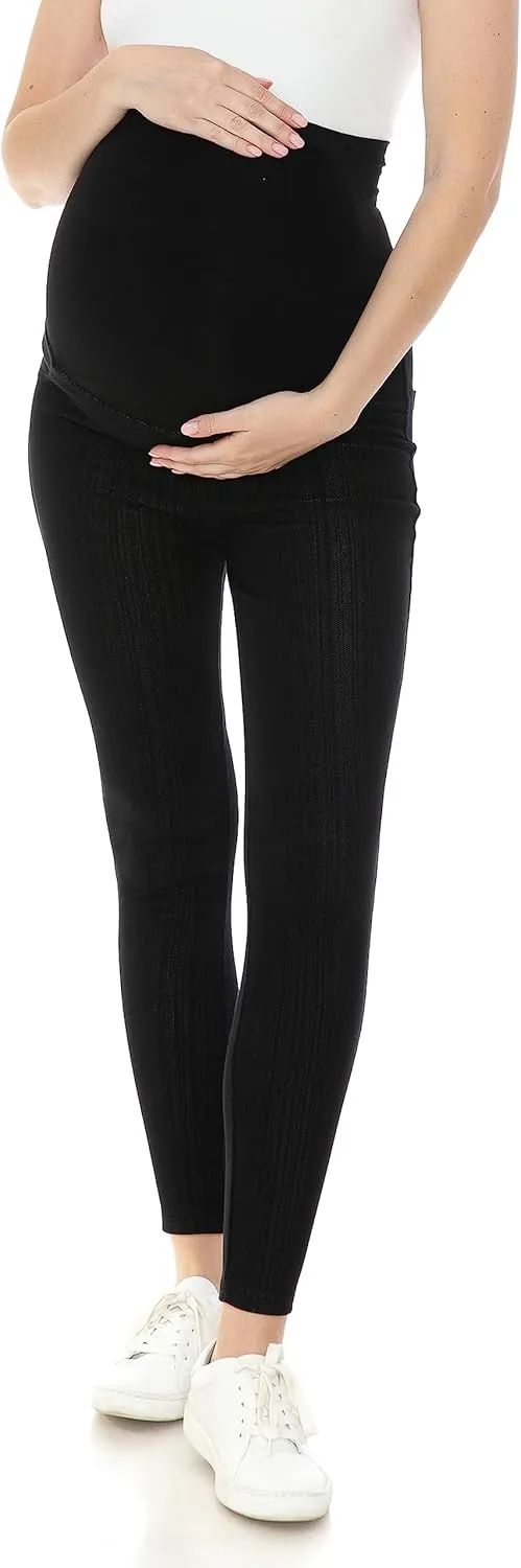 Leggings Depot Women's Maternity Jeans with Pockets Comfy Stretch Pregnancy Pants Denim Jeggings