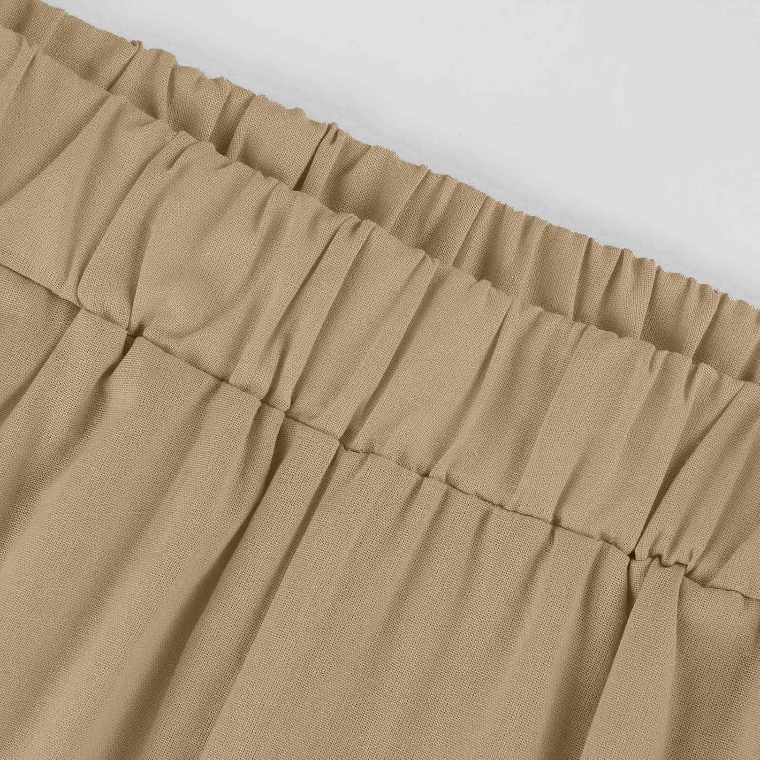 Linen Drawstring Pants Women Lounge Casual Lightweight Dressy Vacation Petite Trousers for Women