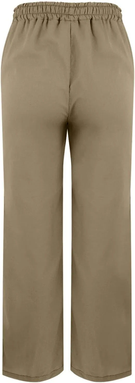 Linen Pants Women with Pockets Loose Elastic High Waisted Comfy Beach Trousers Summer Lightweight Casual Pants
