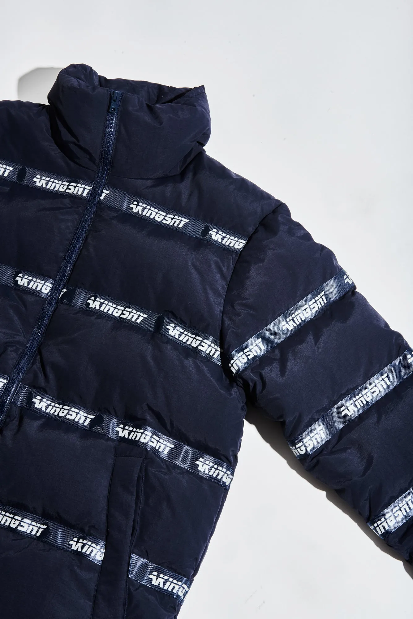 LOGO PUFFER JACKET - NAVY