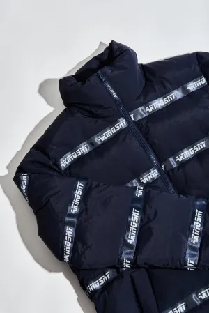 LOGO PUFFER JACKET - NAVY