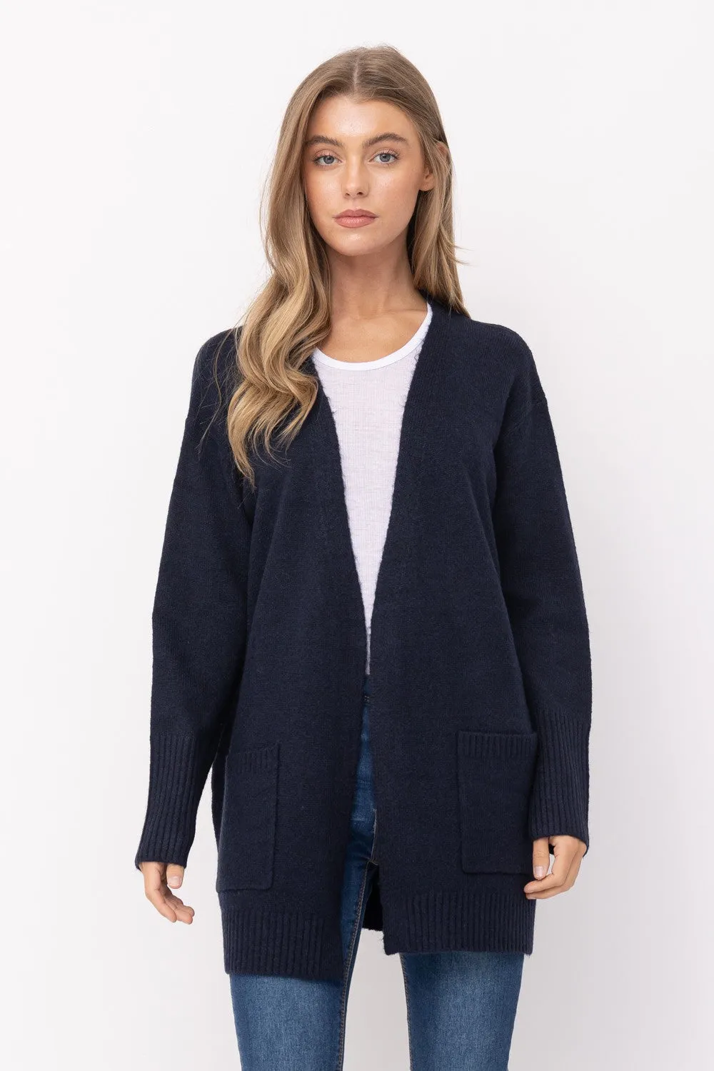 Long Road Ahead Navy Long Sleeve Cardigan (Size XL)