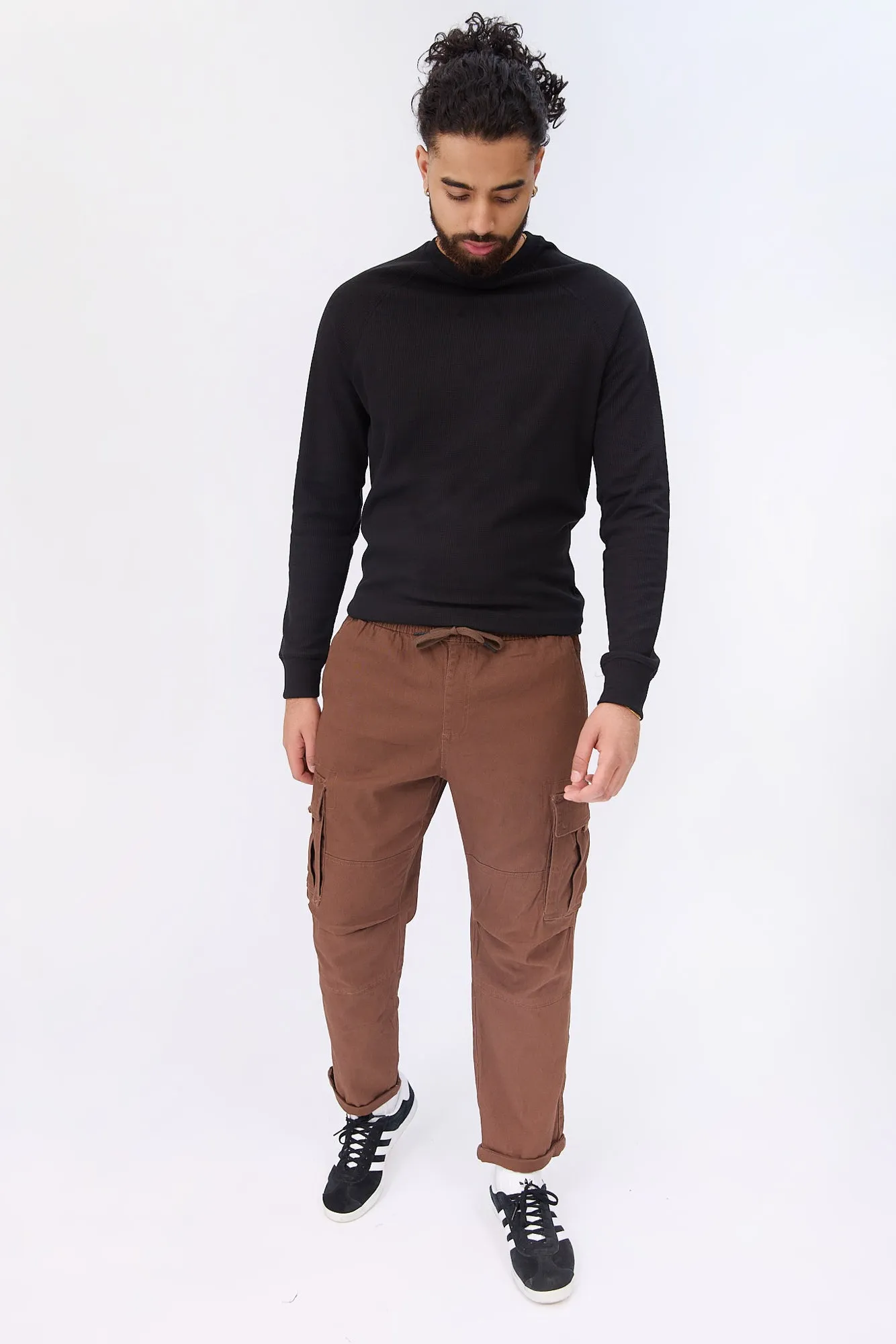 Loose Cargo Twill Pants