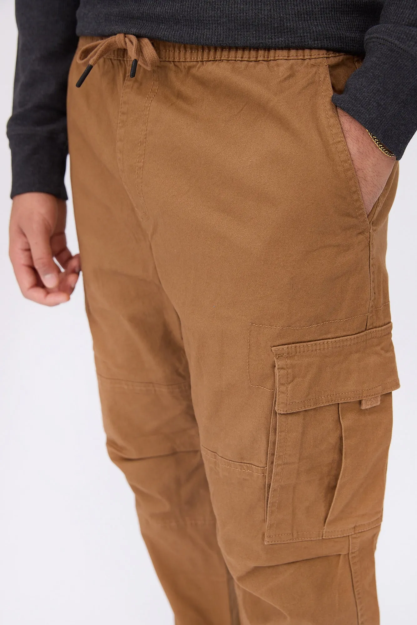 Loose Cargo Twill Pants