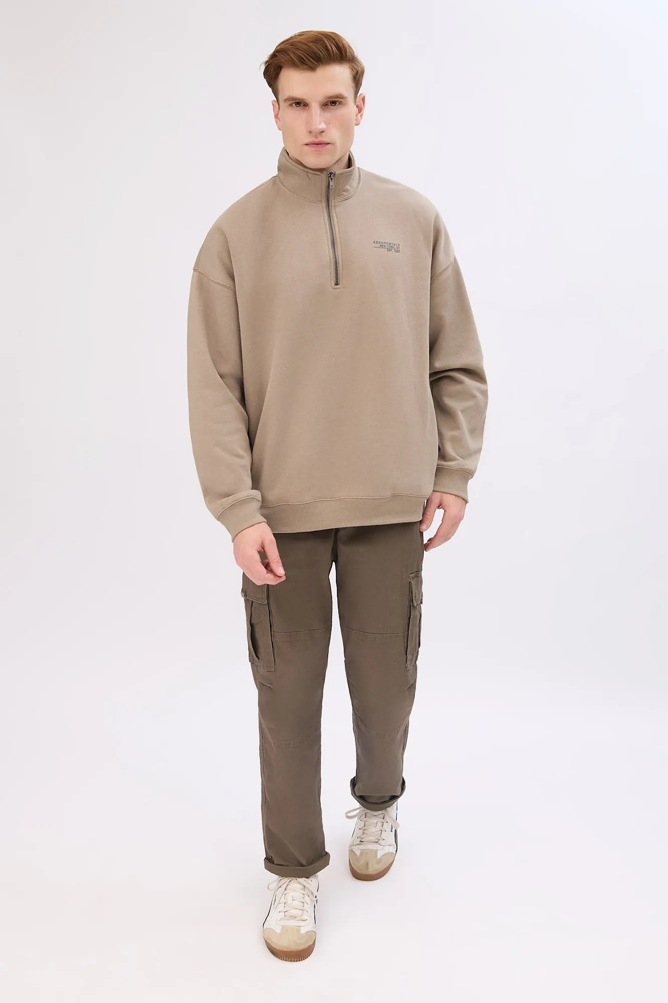 Loose Cargo Twill Pants