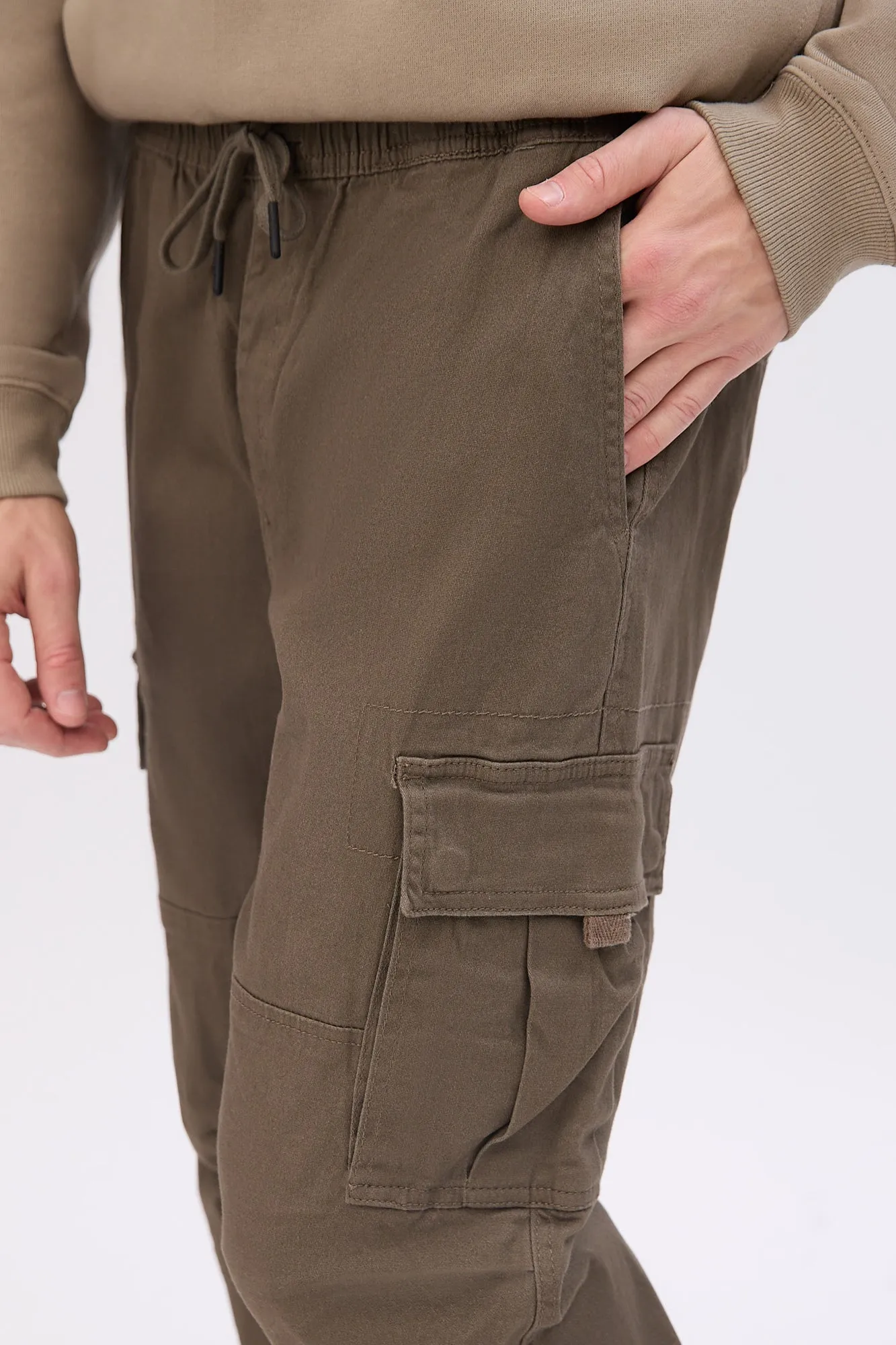 Loose Cargo Twill Pants