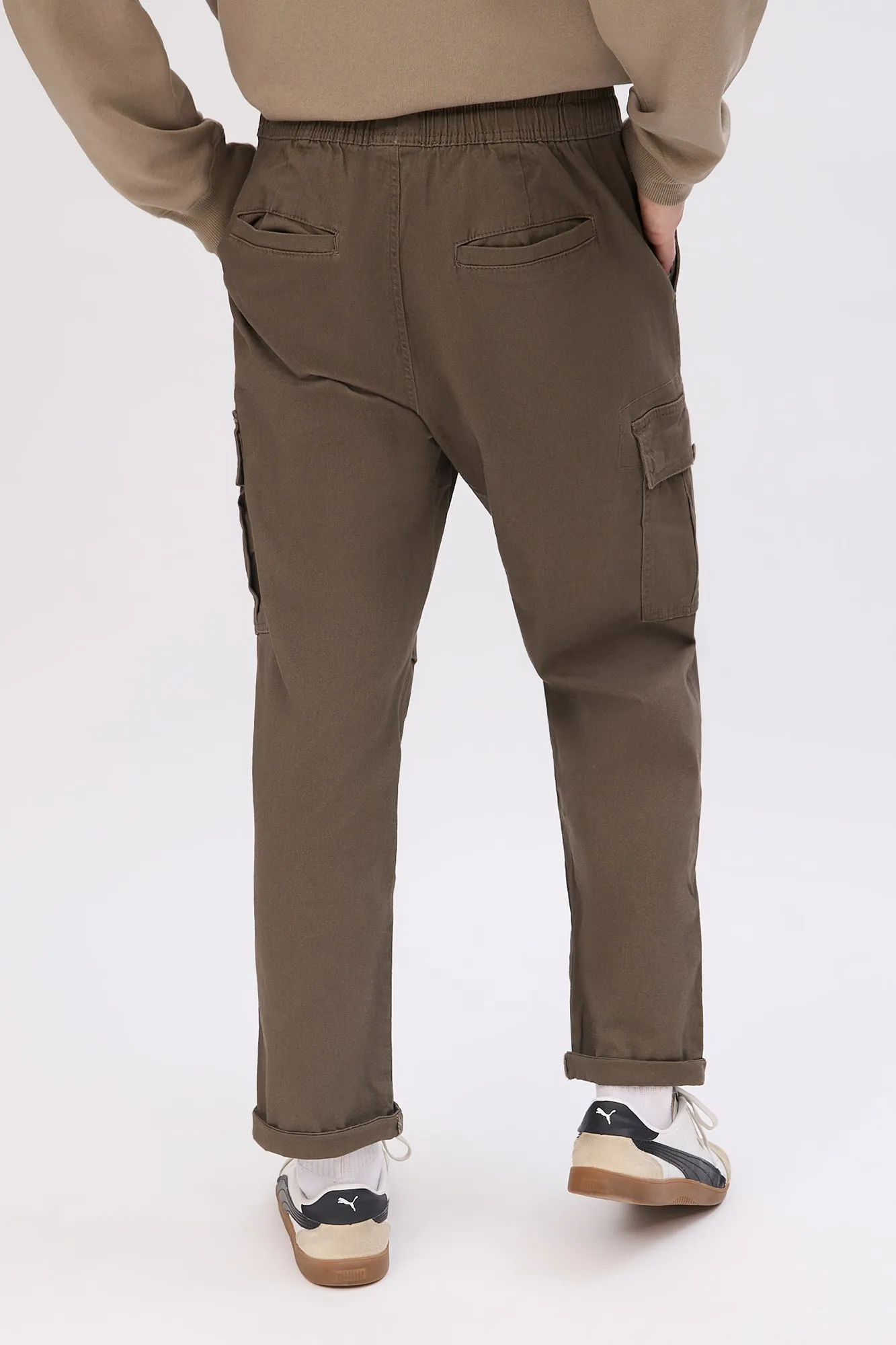 Loose Cargo Twill Pants