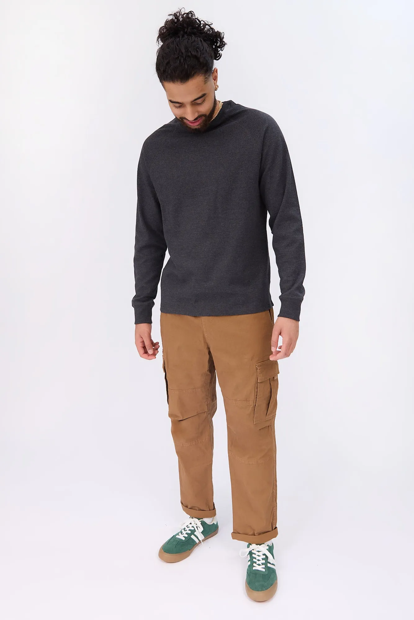 Loose Cargo Twill Pants