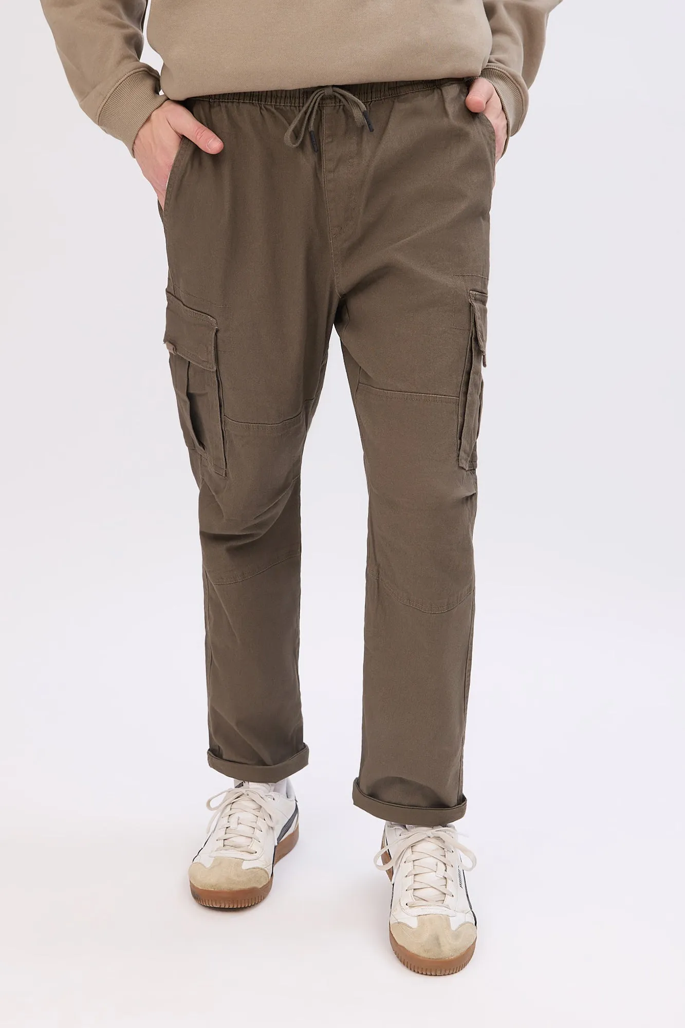 Loose Cargo Twill Pants