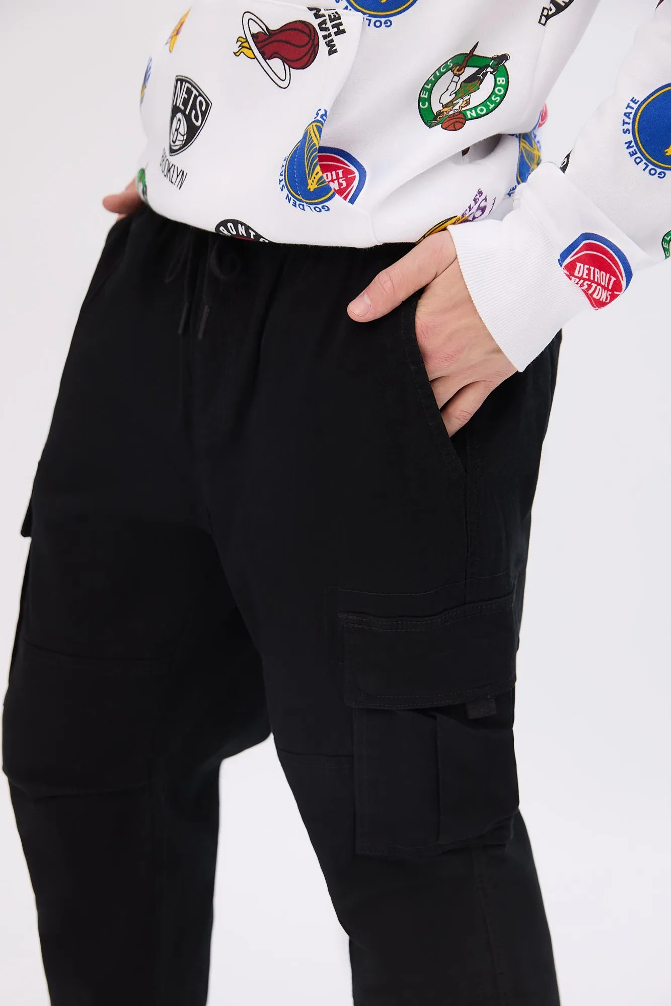 Loose Cargo Twill Pants