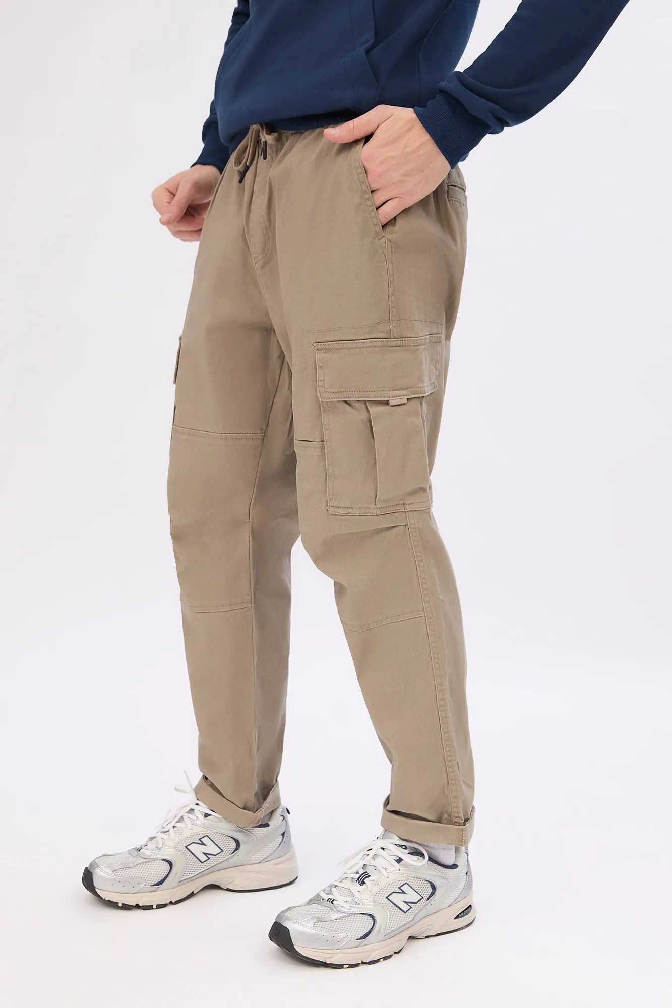 Loose Cargo Twill Pants