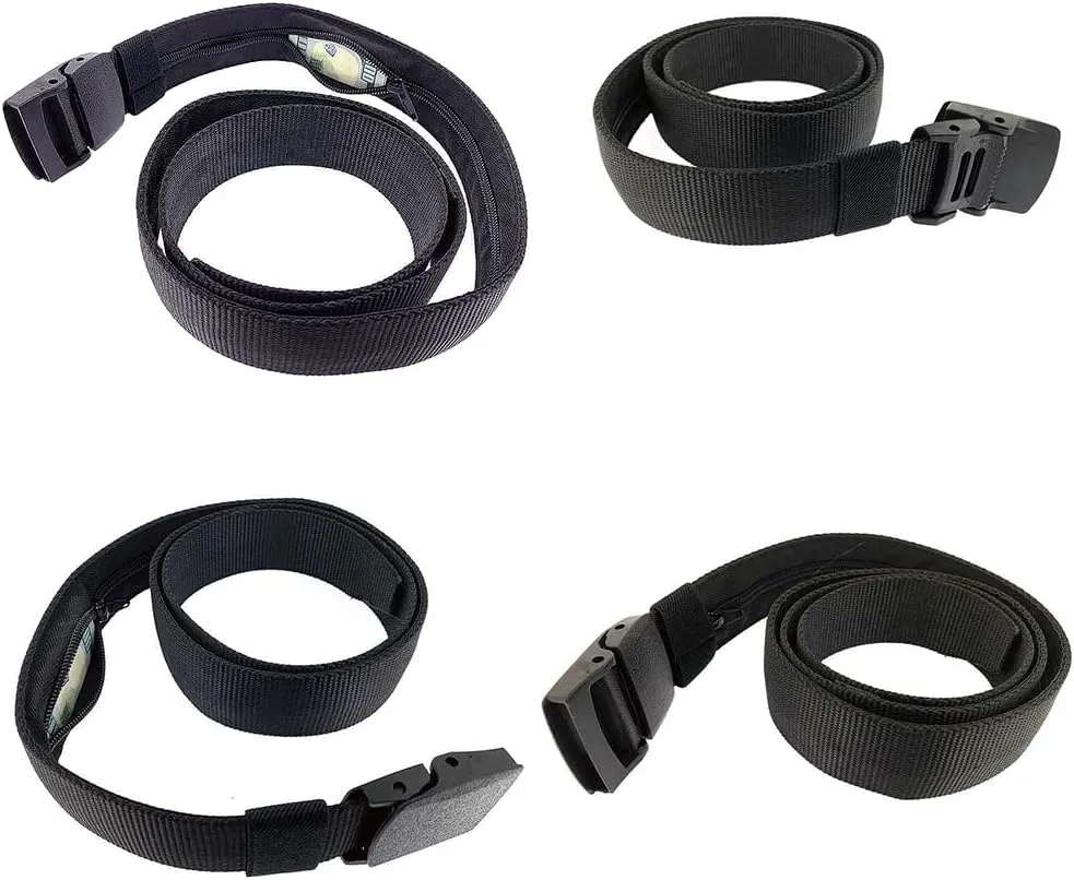 Magik 2-4 Pc Security Travel Waist Belt Wallet Hidden Money Pocket Anti-Theft Pouch (2 Pack)