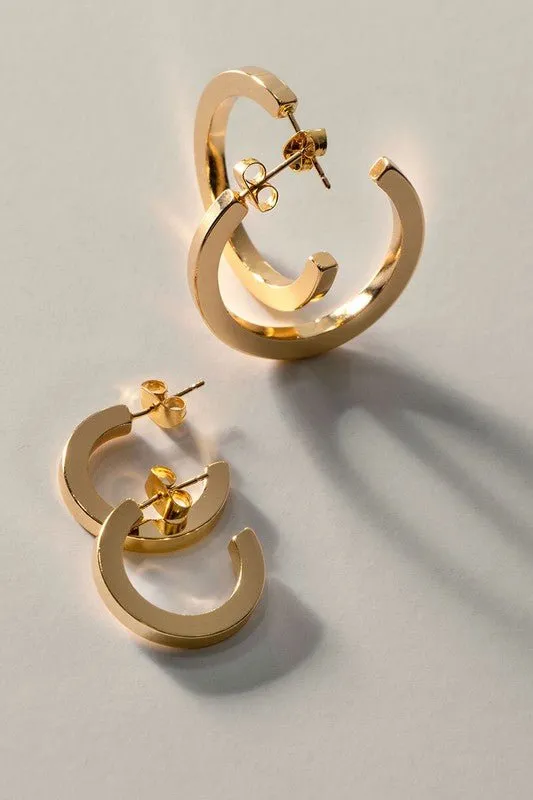 Material Girl Chunky Hoop Earrings