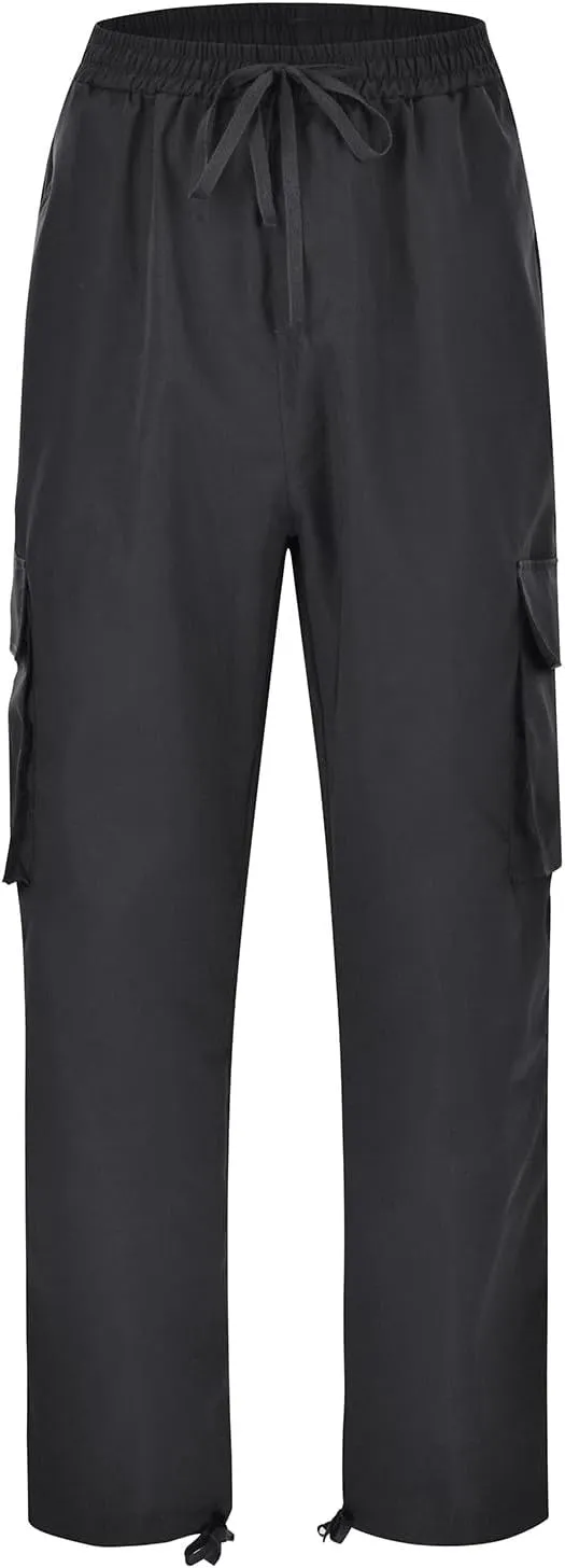 Men's 2023 Autumn Loose Fit Straight Cargo Pants Hiking Outdoor Recreation Pants Joggers Workwear Pants for Men