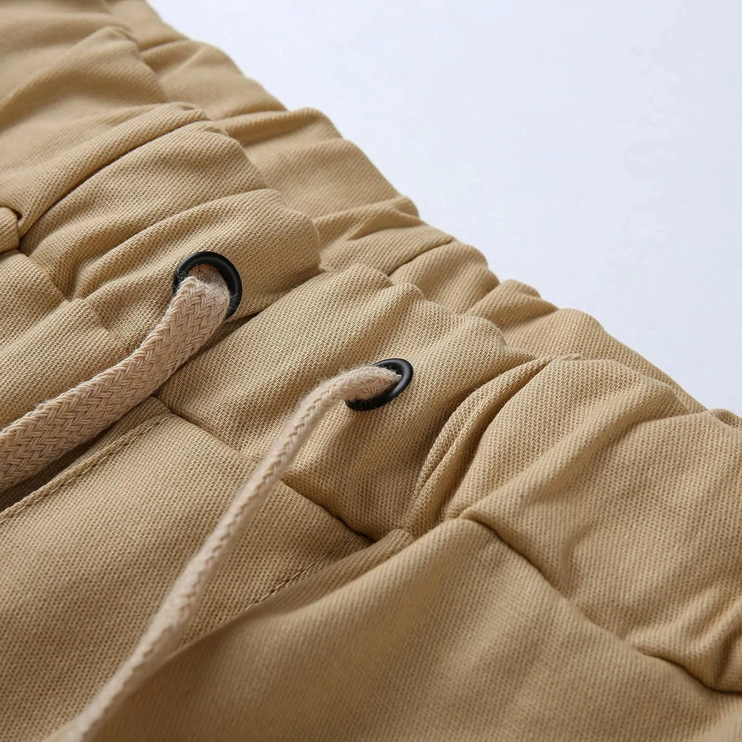 Mens 2023 Fashion Joggers Drawstring Waist Pants Sport Sweatpants Work Sports Loose Fit Hiking Trousers with Pockets