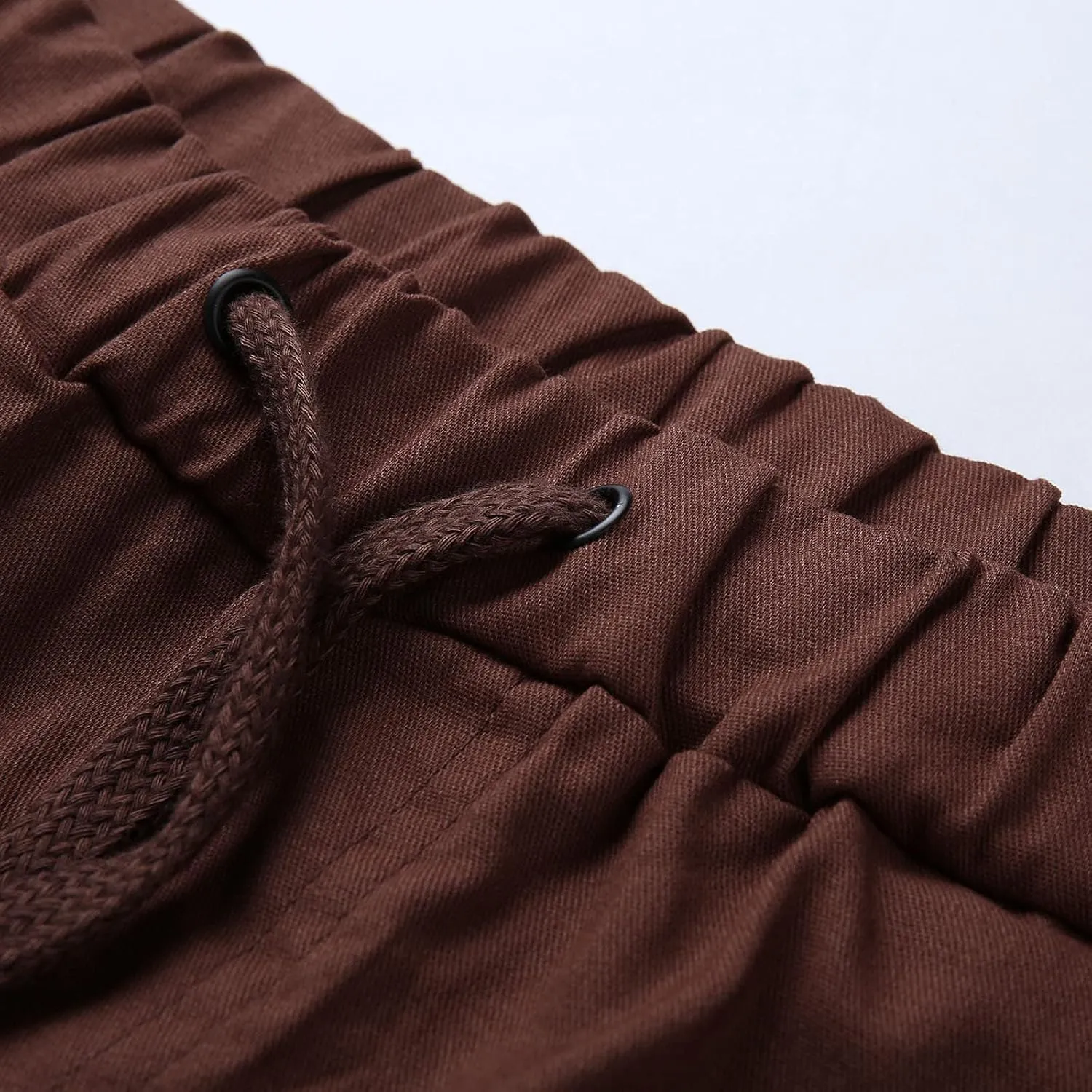 Mens 2023 Fashion Joggers Hiking Sweatpants Drawstring Waist Pants Work Sports Loose Fit Trousers with Pockets