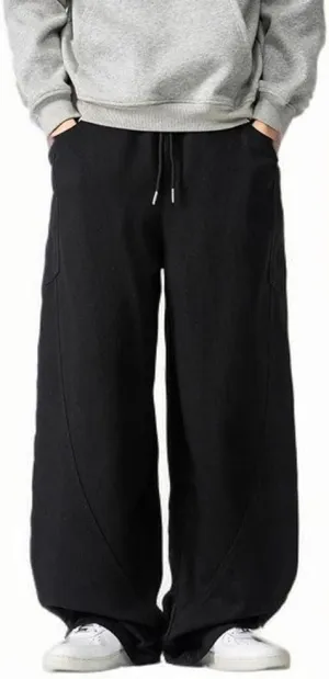 Men's Athletic Sweatpants Unisex Wide Leg Y2k Baggy Workout Harem Pants Casual Loose Hippie Summer Trouser Streetwear