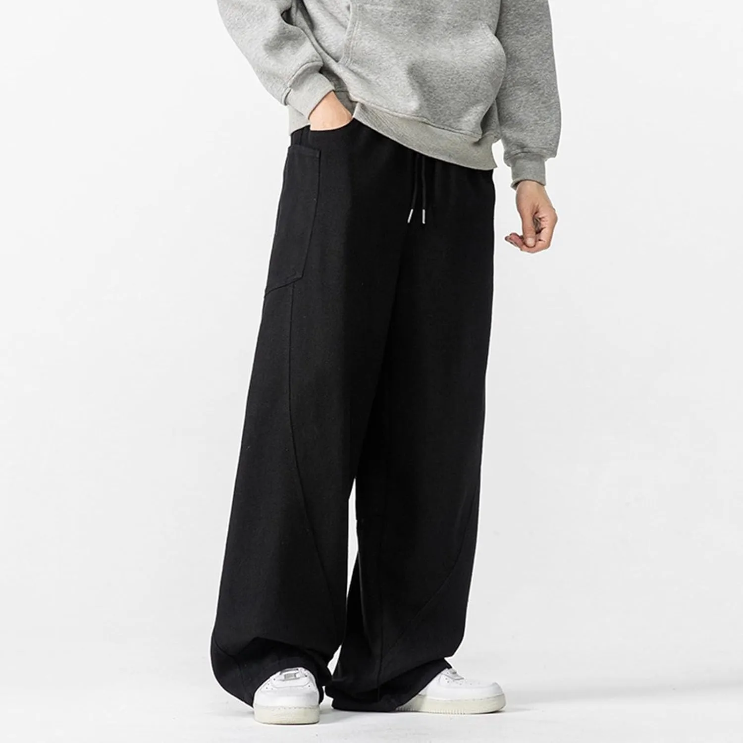 Men's Athletic Sweatpants Unisex Wide Leg Y2k Baggy Workout Harem Pants Casual Loose Hippie Summer Trouser Streetwear