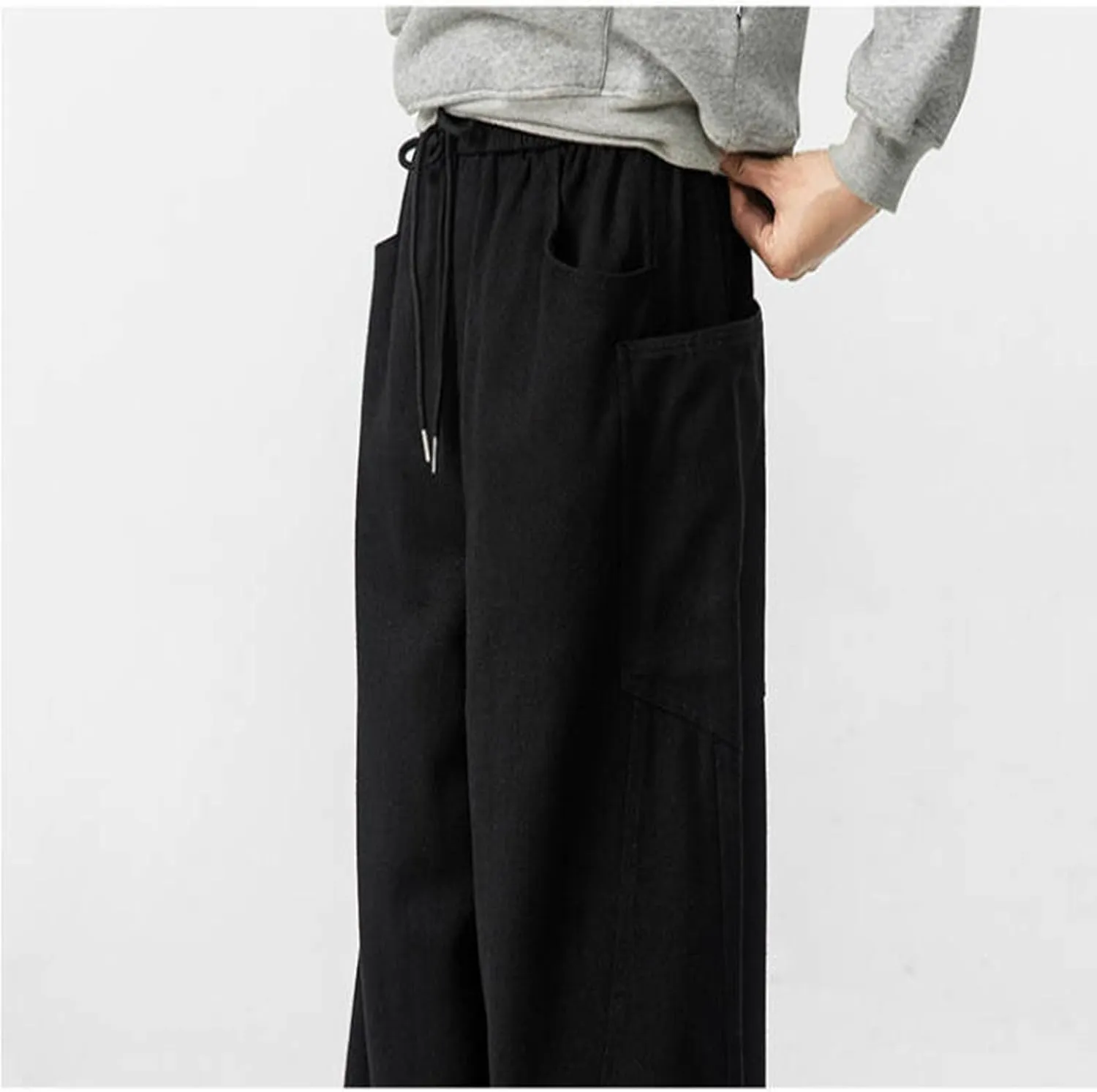 Men's Athletic Sweatpants Unisex Wide Leg Y2k Baggy Workout Harem Pants Casual Loose Hippie Summer Trouser Streetwear