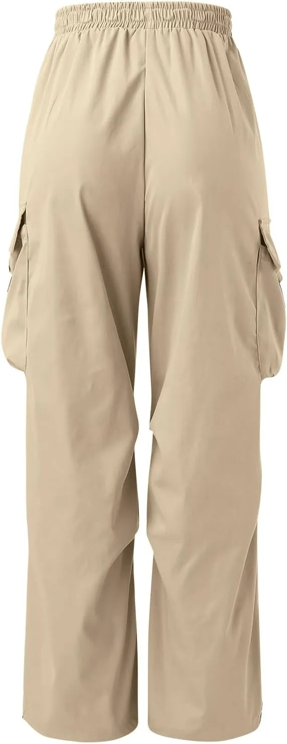 Mens Baggy Cargo Pants Parachute Pants Causal Loose Fit Joggers Trendy Harem Pants Hip Hop Streetwear with Pockets