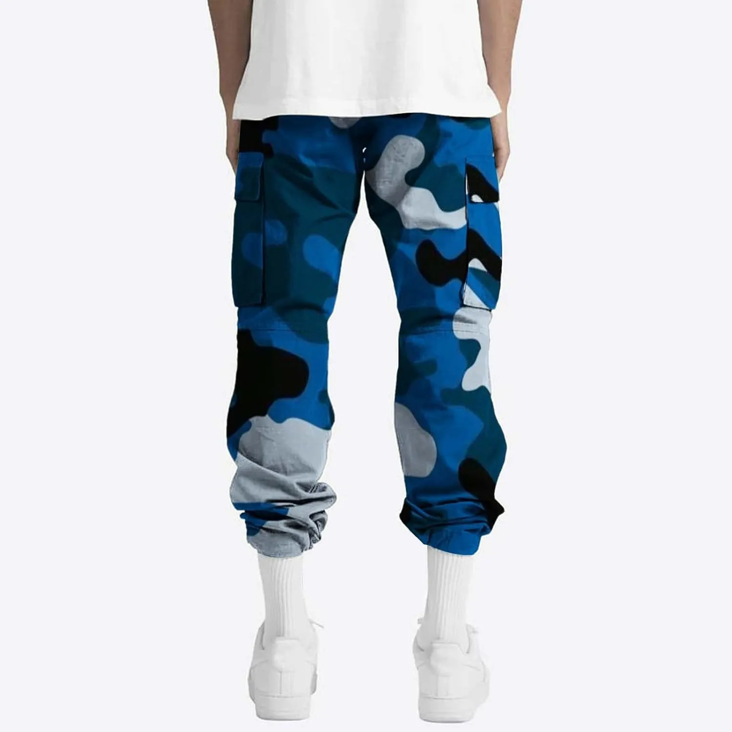 Mens Cargo Pants Slim Fit Men's Wild Cargo Pants Casual Joggers Sweatpants Outdoor Waterproof Hiking Work Pants
