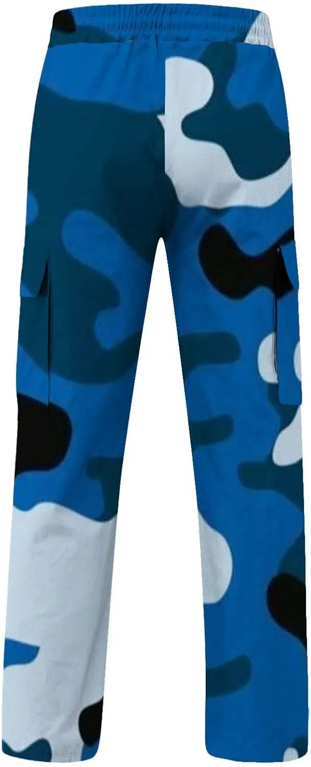 Mens Cargo Pants Slim Fit Men's Wild Cargo Pants Casual Joggers Sweatpants Outdoor Waterproof Hiking Work Pants
