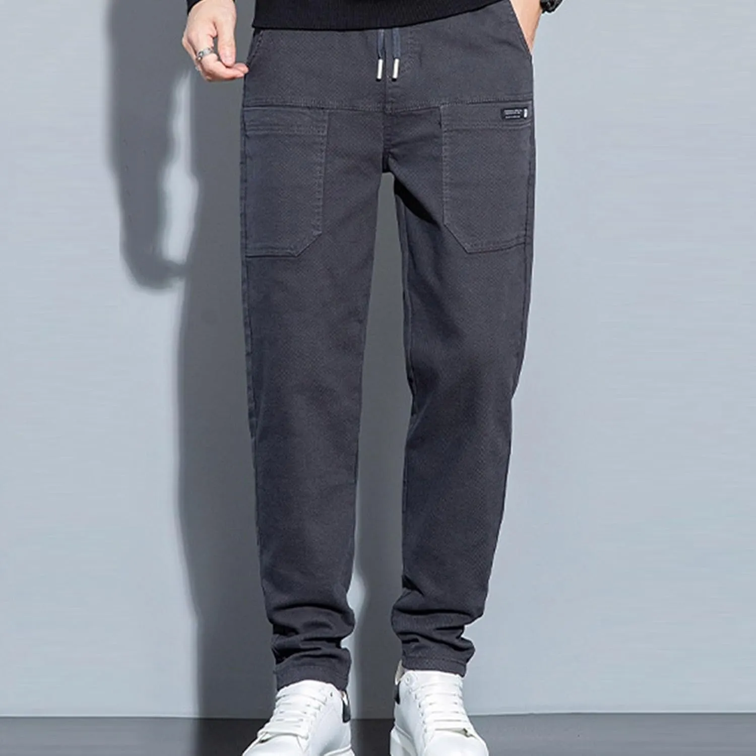 Mens Cargo Pants Slim Fit Multipants - High Stretch Multi-Pocket Durable Cargo Pants Drawstring Chinos Golf Pant
