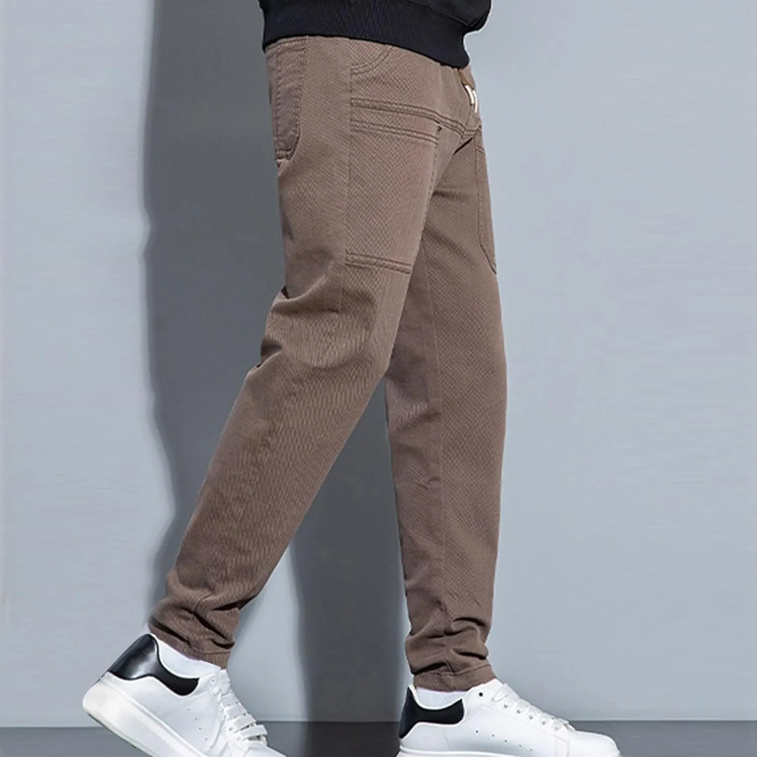 Mens Cargo Pants Slim Fit Multipants - High Stretch Multi-Pocket Durable Cargo Pants Drawstring Chinos Golf Pant