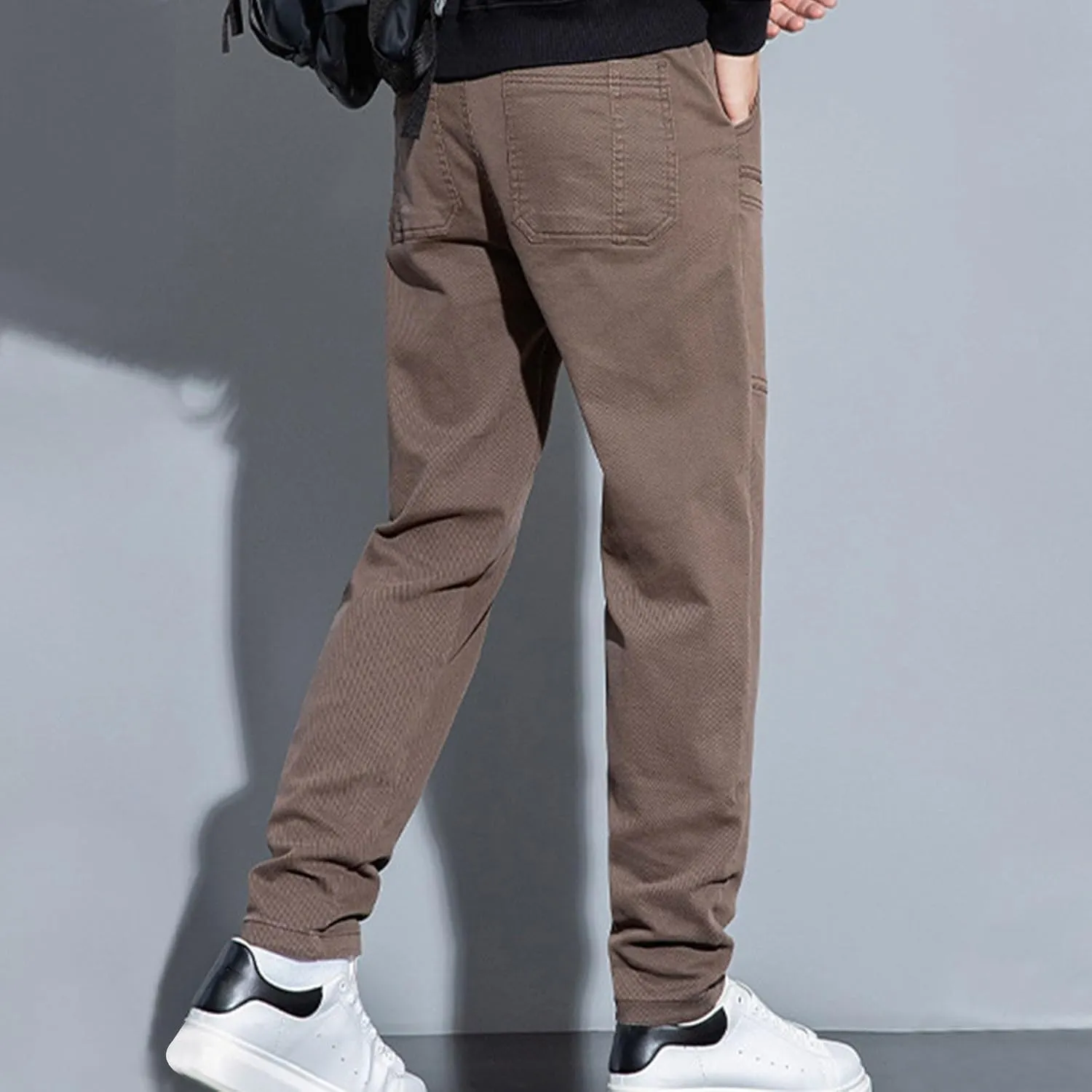 Mens Cargo Pants Slim Fit Multipants - High Stretch Multi-Pocket Durable Cargo Pants Drawstring Chinos Golf Pant