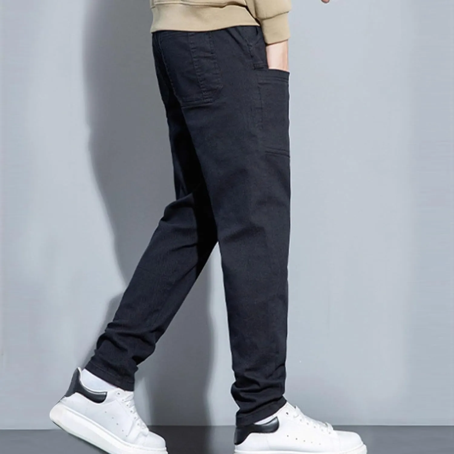 Mens Cargo Pants Slim Fit Multipants - High Stretch Multi-Pocket Durable Cargo Pants Drawstring Chinos Golf Pant