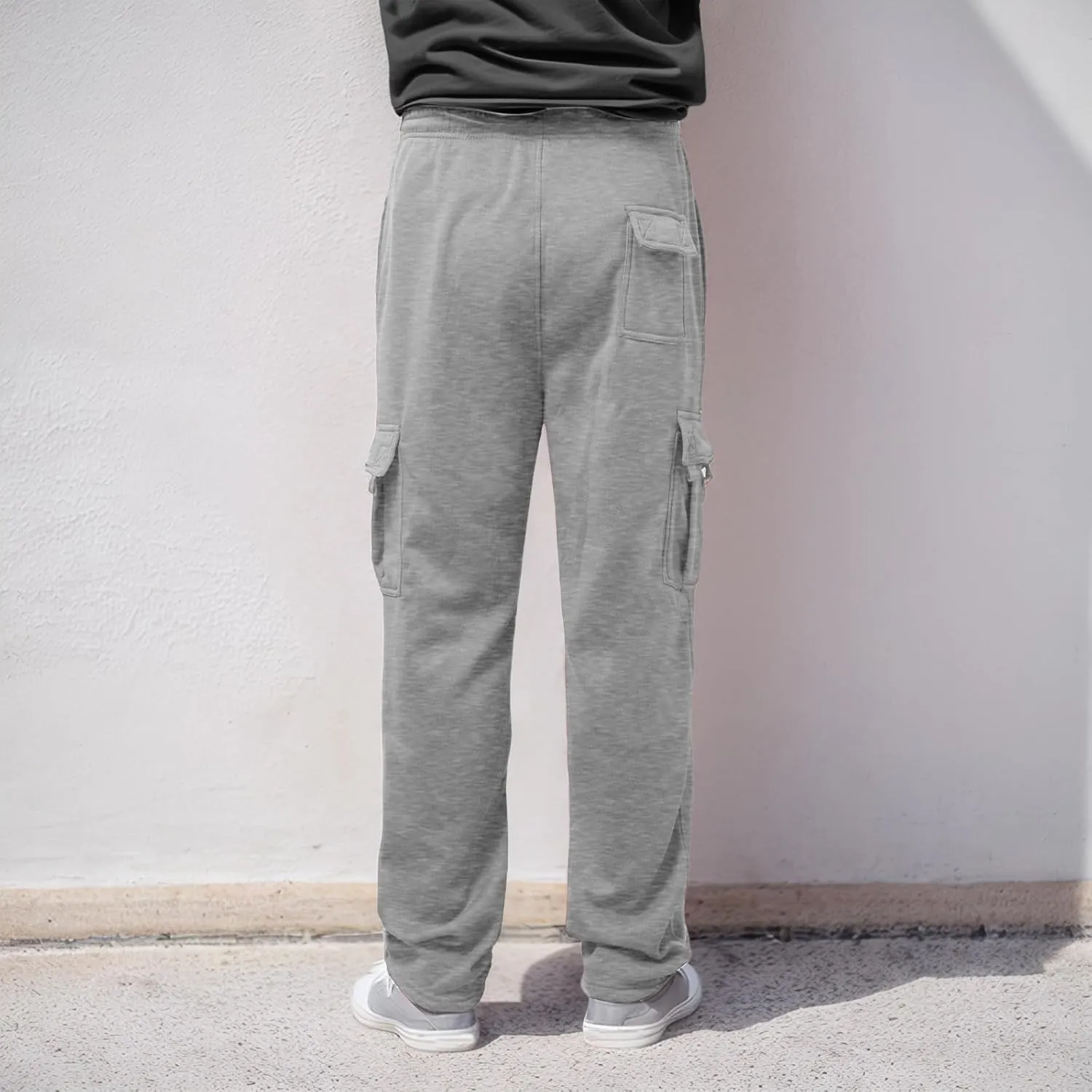 Mens Casual Cotton Sweatpants Breathable Comfy Joggers Workout Sport Pants Hiking Hunting Work Trousers