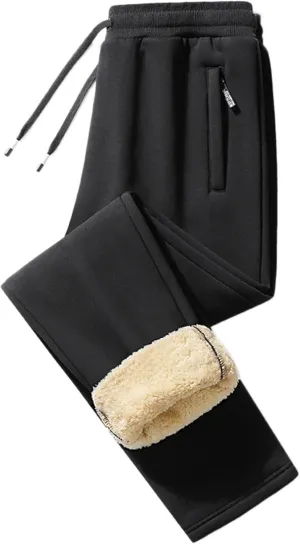 Mens Casual Cotton Sweatpants Drawstring Elastic Waist Wide Leg Pant Workout Sport Pants Work Multi Pockets