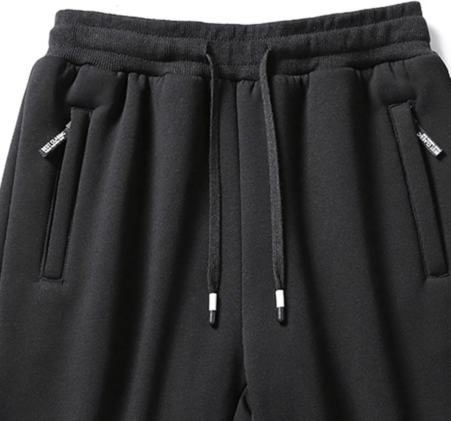 Mens Casual Cotton Sweatpants Drawstring Elastic Waist Wide Leg Pant Workout Sport Pants Work Multi Pockets