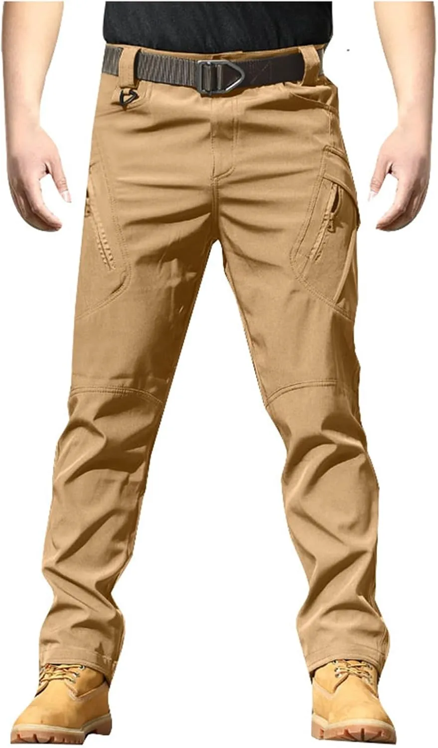 Mens Causal Cargo Pants Felaxed Fit Trousers Fashion Hiking Joggers Outdoor Wearing Overalls with Multi Pockets