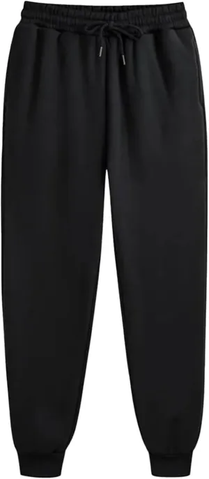 Men's Cotton Sweatpants Drawstring Elastic Waist Wide Leg Pant Regular Fit Pants Outdoor Hiking Trousers