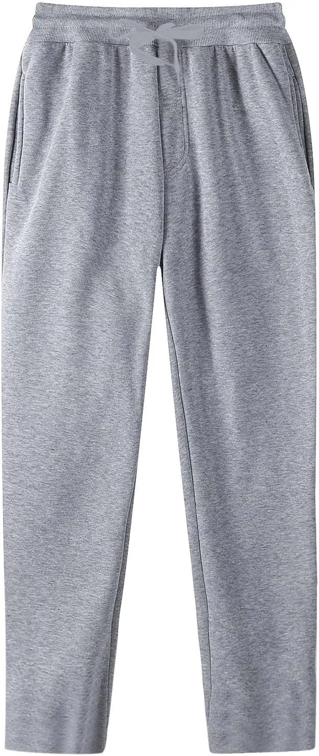 Men's Fashion Sweatpants Baggy Wide Straight Leg Joggers Classic Fit Flat Front Hiking Outdoor Trousers