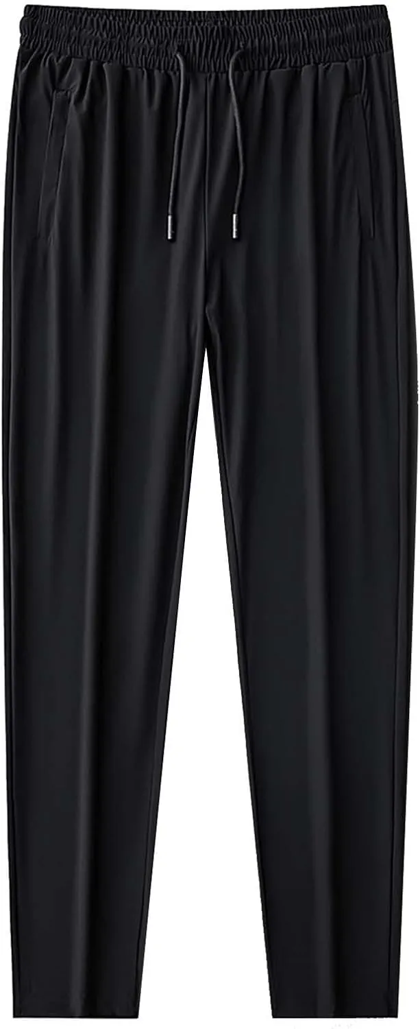 Mens Golf Pants Stretch Relaxed Fit Lightweight Hiking Pants Breathable Quick Dry Camping Fishing Athletic Joggers