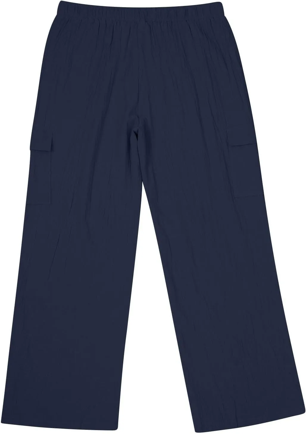 Men's Linen Cargo Pants Solid Casual Lightweight Pant with Multi Pockets Plus Size Drawstring Holiday Streetwear Big and Tall